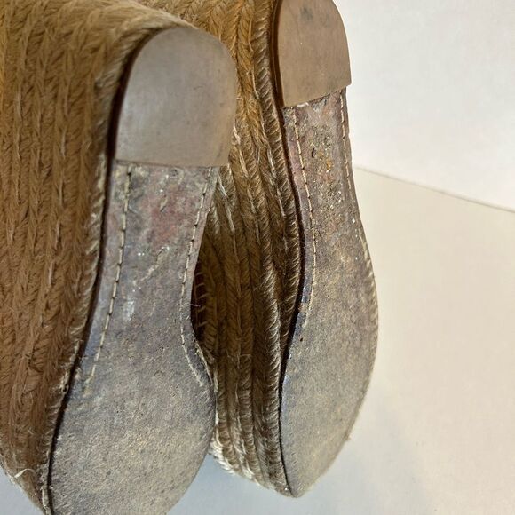 Chloe | Lauren Espadrille Wedge Sandal Brown Suede Size 9 Made In Spain - Picture 11 of 14
